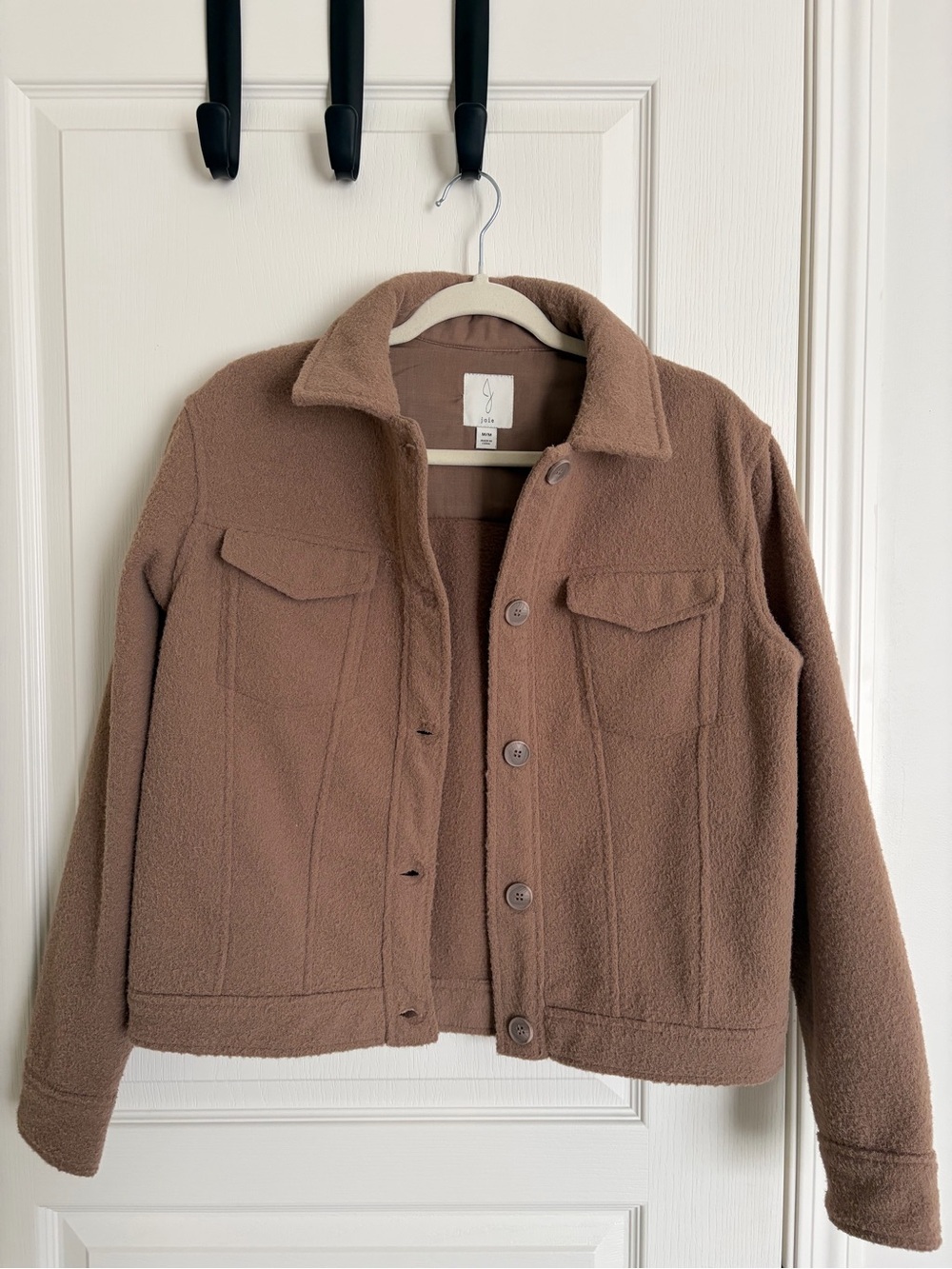 Joie Wool-Blend Shacket Jacket | Camel Taupe | Medium